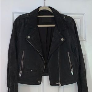 SL8 Charcoal Grey Suede Motorcycle Jacket